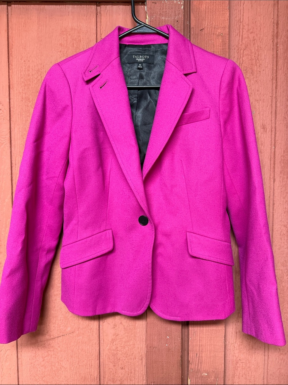 Talbots Hot Pink Tailored Blazer Jacket